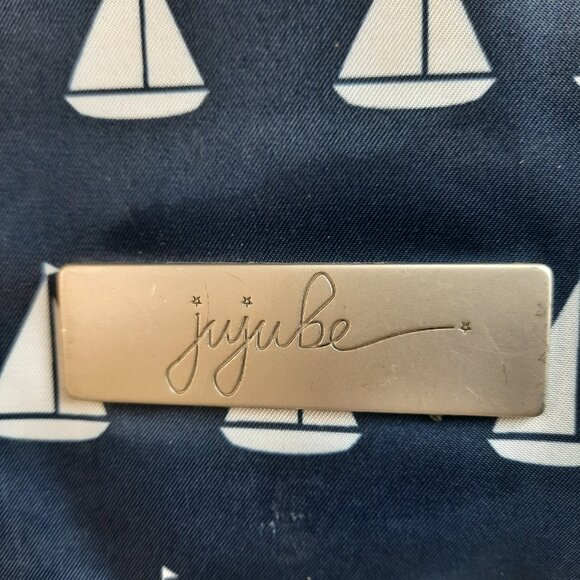 Jujube Diaper Bag Backpack Shoulder Bag Sailboat with Lobster Interior GUC READ - Picture 5 of 12